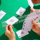 Màu đen và trắng PVC giấy Mahjong thẻ chơi vô hình cho Poker Analyzer