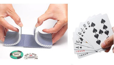 Cờ bạc cờ bạc đánh dấu màu xanh Bosswin thẻ chơi nhựa với mực vô hình