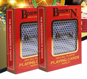 Cờ bạc cờ bạc đánh dấu màu xanh Bosswin thẻ chơi nhựa với mực vô hình
